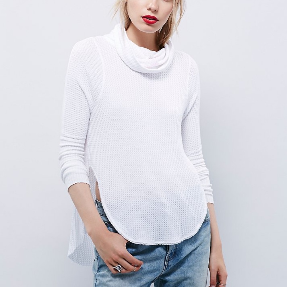 [Free People] We The Free Kristina Thermal White Knit Top